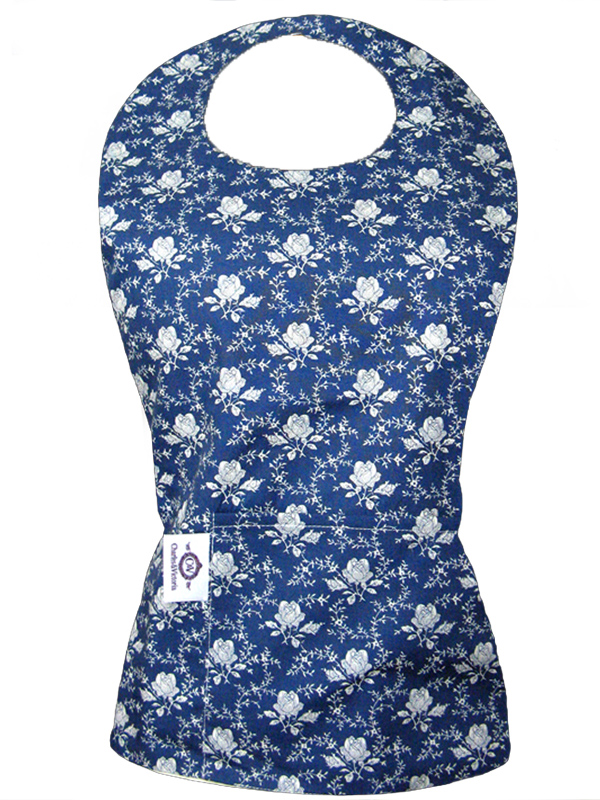 Blue/Cream Roses Apron Top